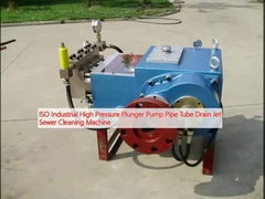 ISO Industrial High Pressure Plunger Pump Pipe Tube Drain Jet Sewer Cleaning Machine