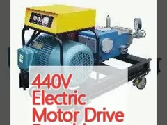 440V Electric Motor Drive Portable High Pressure Water Blaster 10000psi