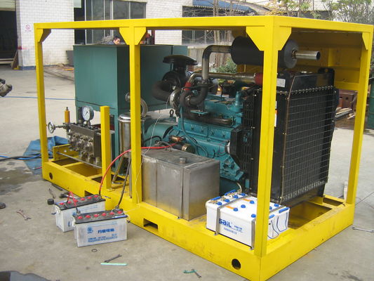 55kw 10000psi Industrial Water Jet Cleaning Machine Diesel Engine Driven