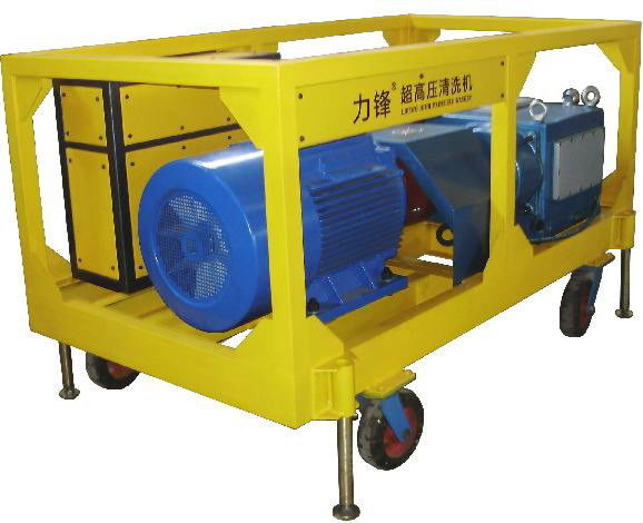 Industrial High Pressure Washers 90kw Trailer Mounted Pressure Water Pumps