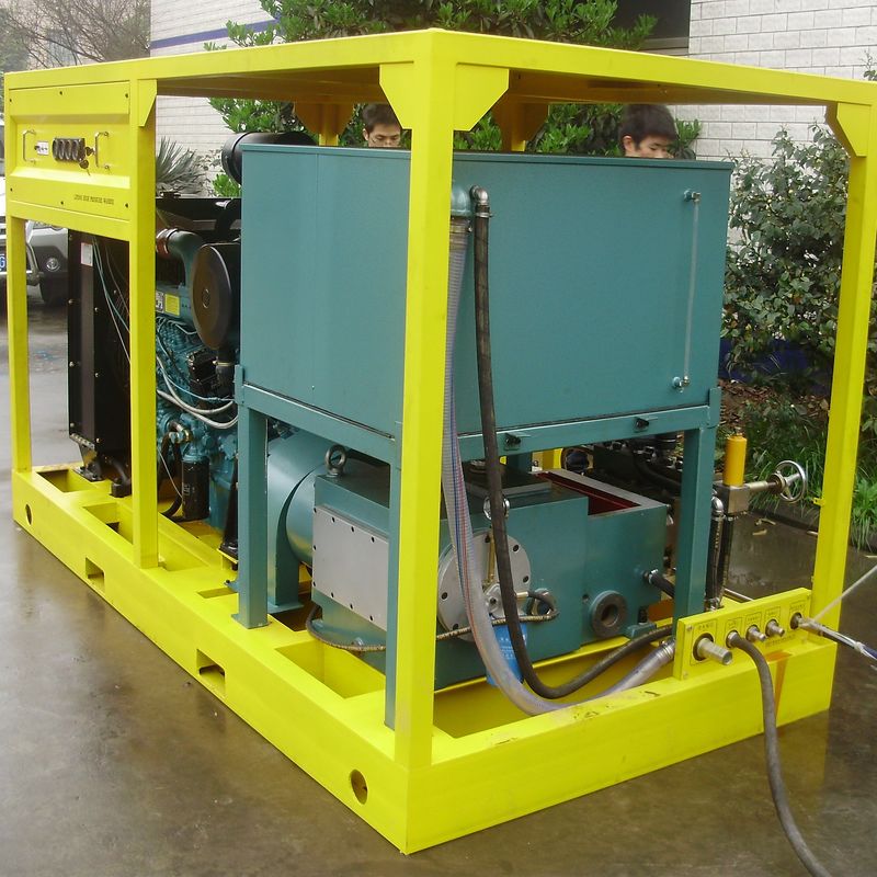 90kw Hydro Blasting Equipment Industrial Water Jet Cleaner Machine 800bar